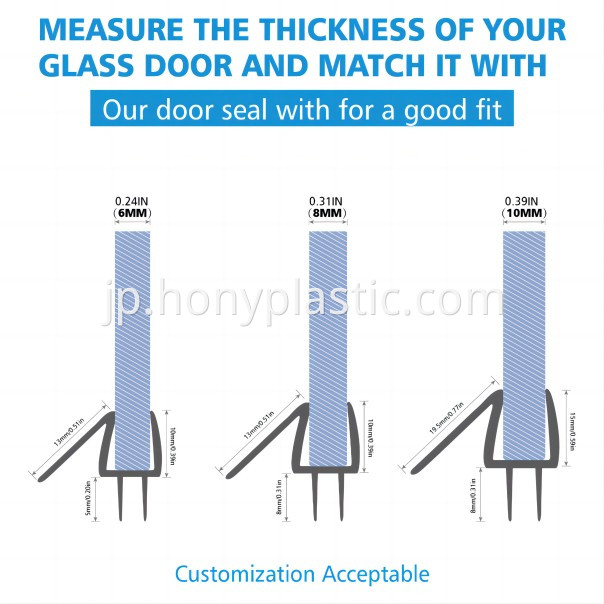 Curved Bath Shower Screen Rubber Plastic PVC Seal Strip For Shower Glass Door Enclosure Sealing Strip8